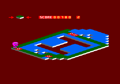 Binky (Amstrad CPC) screenshot: Monsters appear