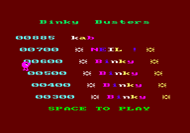 Binky (Amstrad CPC) screenshot: Binky Busters