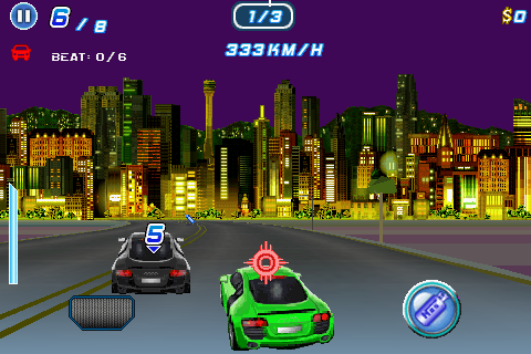 Asphalt 6: Adrenaline (J2ME) screenshot: Having collected the Rage I can more easily take out opponents