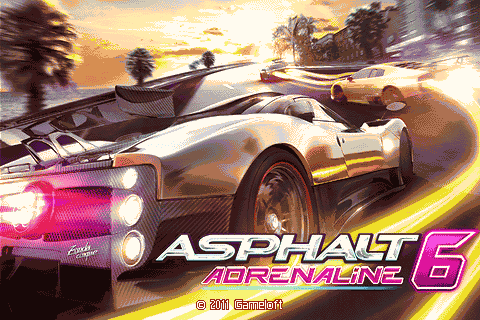 Asphalt 6: Adrenaline (Android) screenshot: Title screen