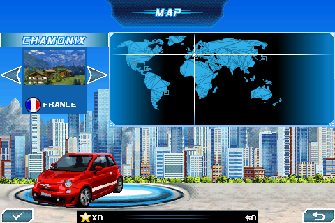 Asphalt 6: Adrenaline (Android) screenshot: Map
