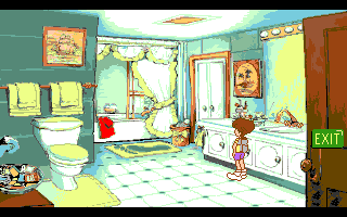 The Adventures of Willy Beamish (Amiga) screenshot: Bathroom
