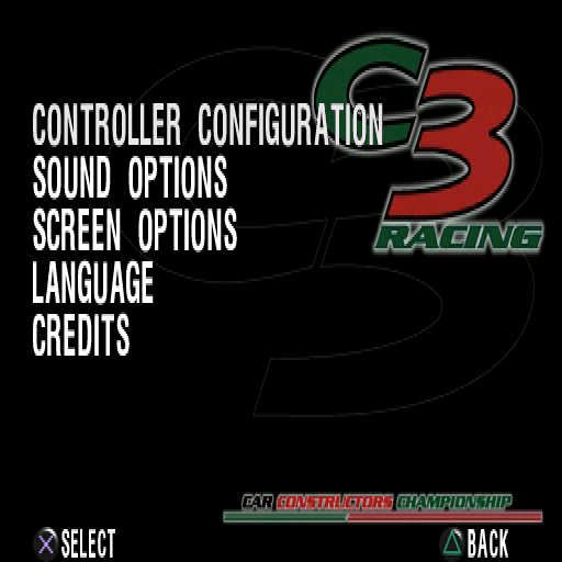 Max Power Racing (PlayStation) screenshot: General Options
