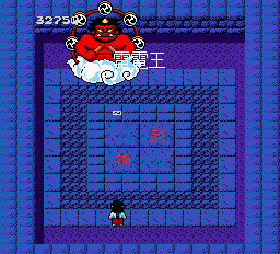 KiKi KaiKai (TurboGrafx-16) screenshot: Second boss