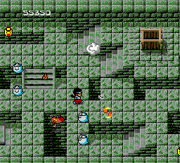 KiKi KaiKai (TurboGrafx-16) screenshot: Crowd of enemies, every enemy is deadly.
