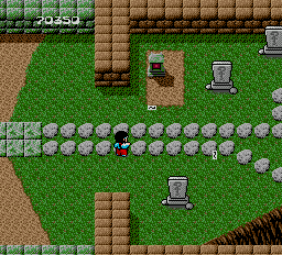 KiKi KaiKai (TurboGrafx-16) screenshot: Living stones
