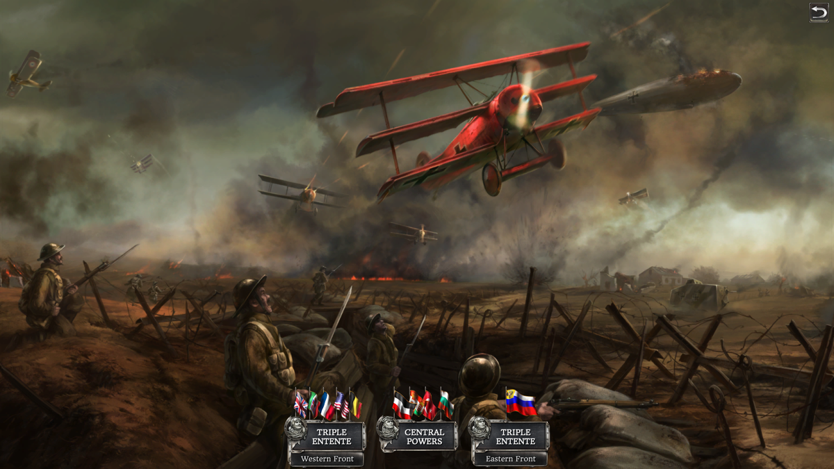 Warplanes: WW1 Sky Aces (Windows) screenshot: Choose the faction you want to fight for!