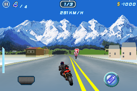 Asphalt 6: Adrenaline (J2ME) screenshot: Riding a bike