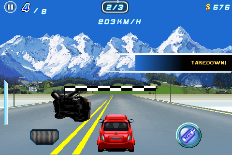 Asphalt 6: Adrenaline (J2ME) screenshot: Takedown