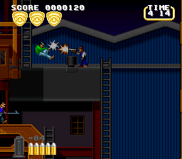 Lethal Weapon (SNES) screenshot: Police work sure requires a whole lotta killing.