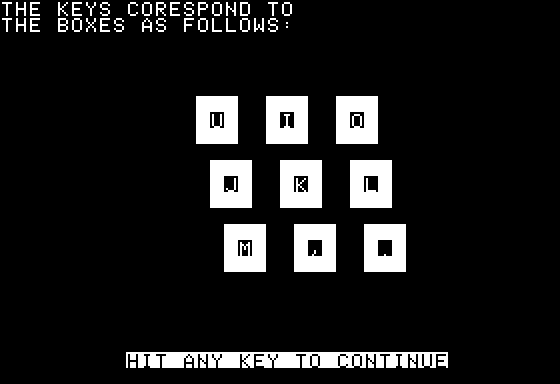 Echo (Apple II) screenshot: Controls