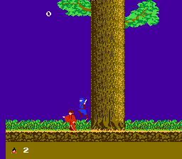 The Legend of Kage (NES) screenshot: Princess Kiri is kidnapped!