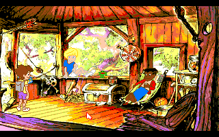 The Adventures of Willy Beamish (Amiga) screenshot: Treetop house