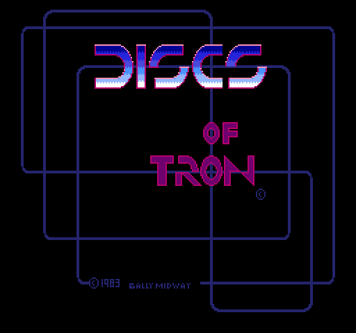Discs of Tron (Arcade) screenshot: Title Screen.