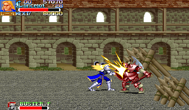 Knights of the Round (Arcade) screenshot: Hard slash