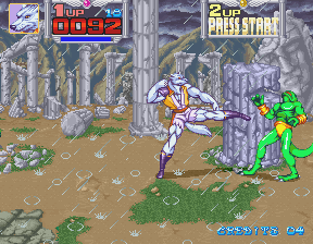 Metamorphic Force (Arcade) screenshot: Beast form