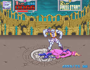 Metamorphic Force (Arcade) screenshot: Ancient arena