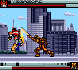 Mighty Morphin Power Rangers (Game Gear) screenshot: Mega-robot battle