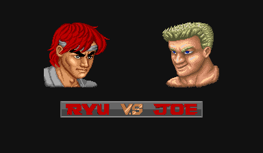 Street Fighter (Arcade) screenshot: Ryu vs Joe