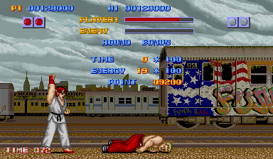 Street Fighter (Arcade) screenshot: Easy win