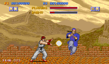 Street Fighter (Arcade) screenshot: Hadouken - so much fun!