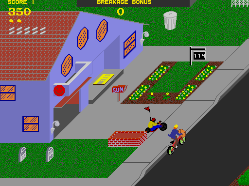 Screenshot Of Paperboy (Arcade, 1984) - MobyGames