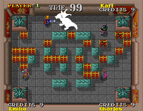 Exvania (Arcade) screenshot: Kill the dragon!