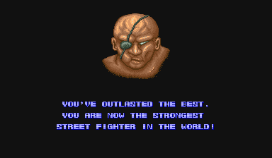 Street Fighter (Arcade) screenshot: Victory!