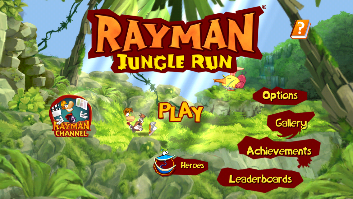 Rayman Jungle Run (iPhone) screenshot: Title screen