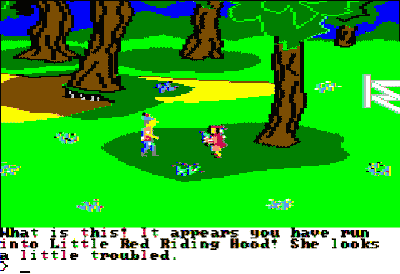 King's Quest II: Romancing the Throne (Apple II) screenshot: As if...