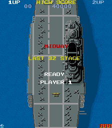 1942 (Arcade) screenshot: Plane starts