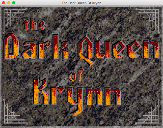 Advanced Dungeons & Dragons: Collectors Edition Vol.2 (Macintosh) screenshot: The Dark Queen of Krynn (GOG version) - Main title