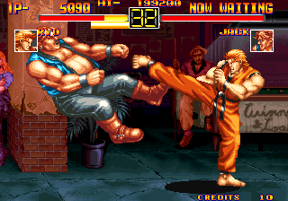 Art of Fighting (Arcade) screenshot: Ryo give good answer