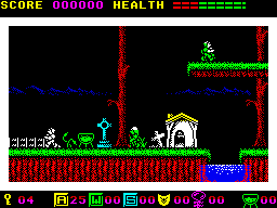 Elven Warrior (ZX Spectrum) screenshot: Lets fill the cauldron