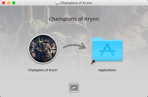 Advanced Dungeons & Dragons: Collectors Edition Vol.2 (Macintosh) screenshot: Champions of Krynn (GOG version) - Install screen