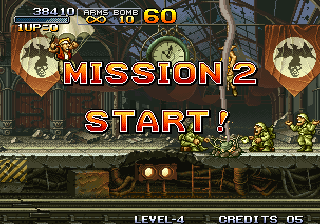 Metal Slug: Super Vehicle - 001 (Arcade) screenshot: Mission 2 start