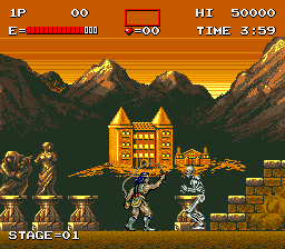 Haunted Castle (Arcade) screenshot: Game starts