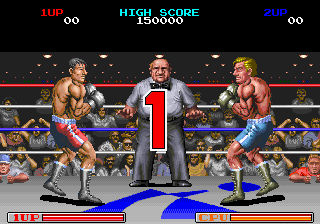 Final Blow (Arcade) screenshot: Round 1.