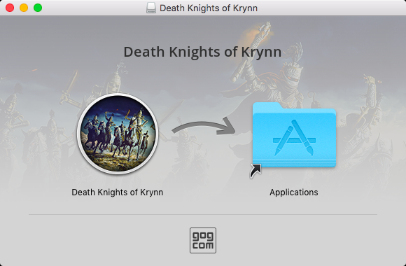 Advanced Dungeons & Dragons: Collectors Edition Vol.2 (Macintosh) screenshot: Death Knights of Krynn (GOG version) - Install screen