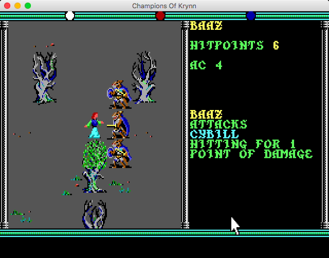 Advanced Dungeons & Dragons: Collectors Edition Vol.2 (Macintosh) screenshot: Champions of Krynn (GOG version) - Outnumbered