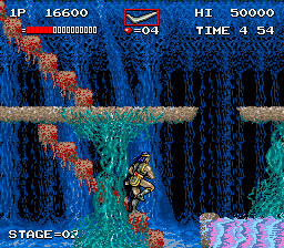 Haunted Castle (Arcade) screenshot: Underground cave