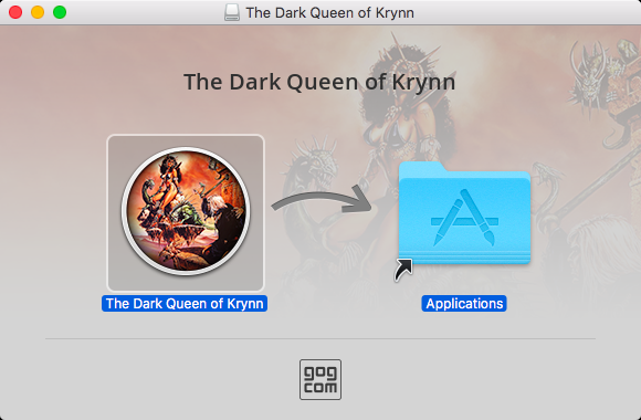 Advanced Dungeons & Dragons: Collectors Edition Vol.2 (Macintosh) screenshot: The Dark Queen of Krynn (GOG version) - Install screen