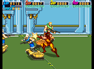 X-Men (Arcade) screenshot: Human machines. Quite easy enemies