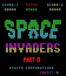 Space Invaders: Part II (Arcade) screenshot: Title screen (Space Invaders: Part II)