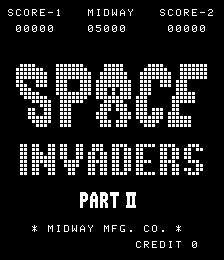 Space Invaders: Part II (Arcade) screenshot: Title screen (Deluxe Space Invaders)