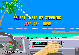 OutRun (Arcade) screenshot: Choose the Music.