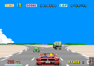 OutRun (Arcade) screenshot: Left or Right?