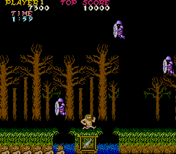 Ghosts 'N Goblins (Arcade) screenshot: Flying knights
