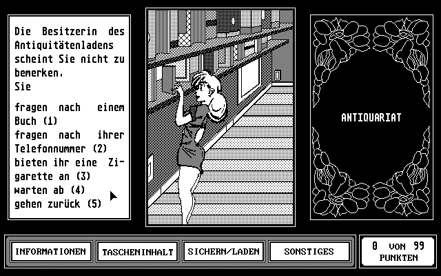 Marlowe (Atari ST) screenshot: Game scene