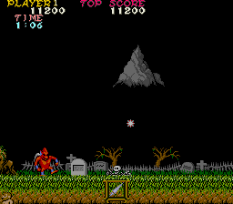 Ghosts 'N Goblins (Arcade) screenshot: First death